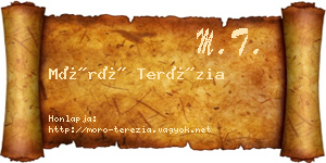 Móró Terézia névjegykártya